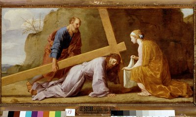 Jesus bär sitt kors (bär korset eller korsets väg), ca 1651 (olja på duk) av Eustache Le Sueur