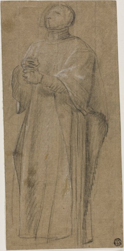 Studie för präst som bär krans av Eustache Le Sueur