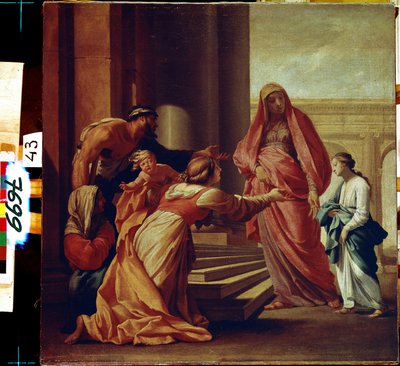Presentationen av den heliga jungfru Maria av Eustache Le Sueur