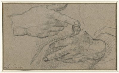 Studie av två händer av Eustache Lesueur