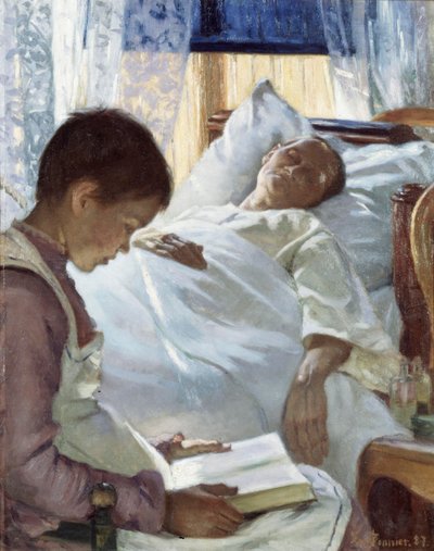 Reflektion i blått, 1887 av Eva Bonnier