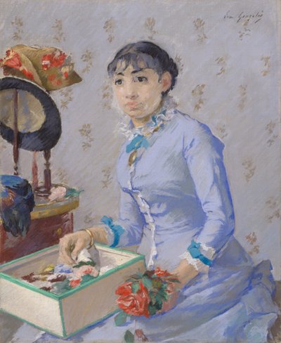 The Milliner, ca 1877 av Eva Gonzalès