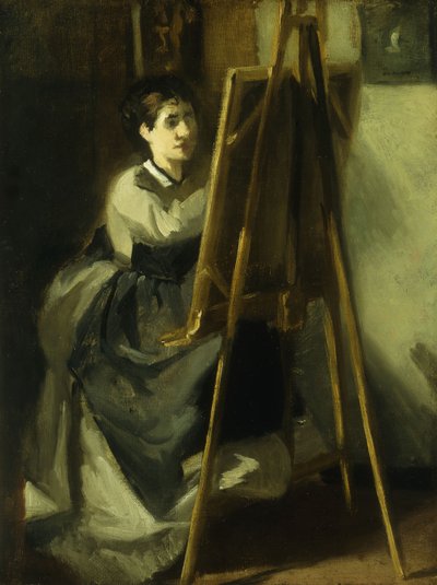 Den unga eleven; Den unge eleven, ca 1870 av Eva Gonzalès