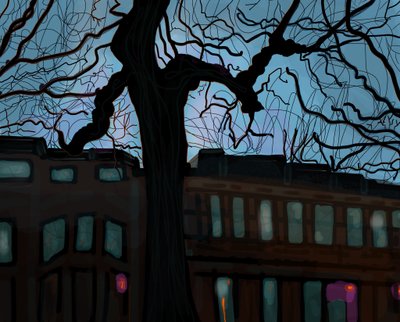 7Th Street i skymningen av Evan Sklar
