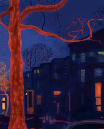 7th Street, Brooklyn, 2016 (digital konst) av Evan Sklar