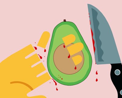 Avokado hand (digital konst) av Evan Sklar