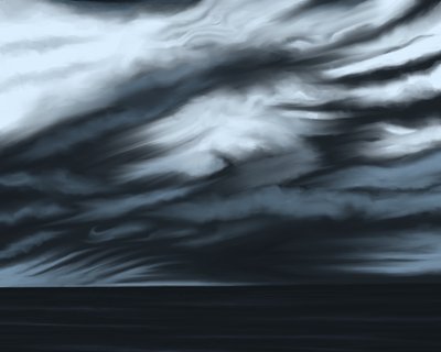 Blå himmel och hav , c.2020-24 (digital konst) av Evan Sklar