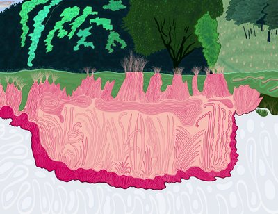 Bunker, Golfbana, Bethpage black (digital konst) av Evan Sklar