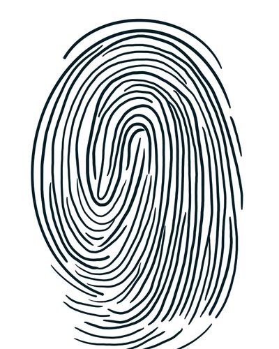 Ritning av ett fingeravtryck Brooklyn (digital konst) av Evan Sklar