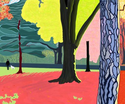Fall, Prospect Park (digital konst) av Evan Sklar