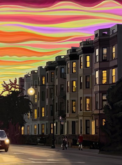 Ninth Street Nine A.M. (digital konst) av Evan Sklar
