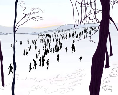 Prospect Park, vinter (digital konst) av Evan Sklar