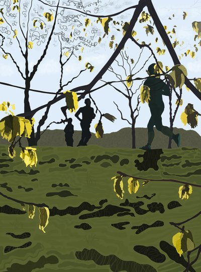 Löpare, Prospect Park (digital konst) av Evan Sklar