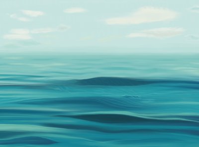 Hav, himmel och dimma. (digital konst) av Evan Sklar