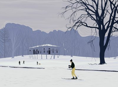 Skidåkare, Prospect Park , Brooklyn (digital konst) av Evan Sklar