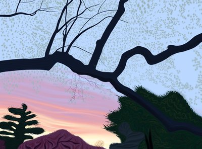 Vår, Prospect Park, 2025 (digital konst) av Evan Sklar