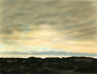 Swan Beach, sanddyner och himmel av Evan Sklar
