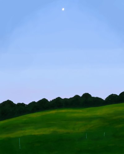 Vermont Field, Dawn (digital konst) av Evan Sklar