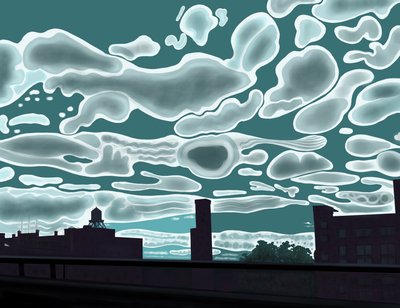 Vy från Bruckner Expressway (digital konst) av Evan Sklar