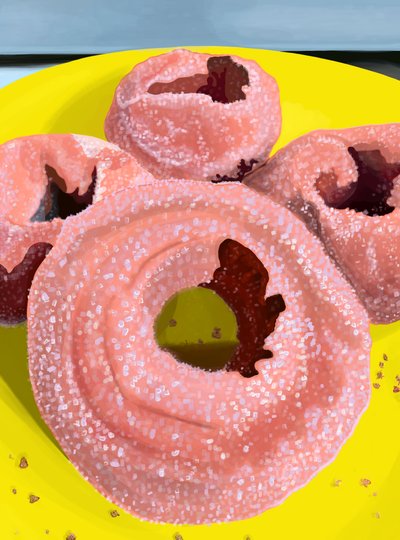Kanel- och sockerdonuts (digital konst) av Evan Sklar