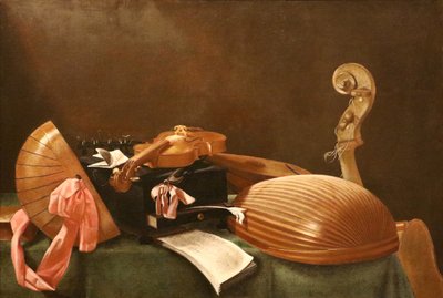 Italienska: Strumenti musicali Musikinstrument av Evaristo Baschenis