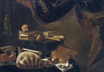 Stilleben med musikinstrument av Evaristo Baschenis