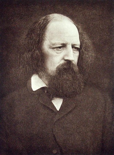 Porträtt av Alfred, Lord Tennyson (1809-92), ca 1889-91 (s/v foto) av Eveleen Myers