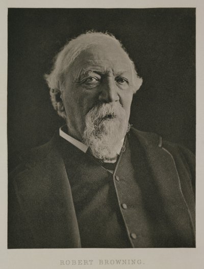 Porträtt av Robert Browning (1812-89), ca 1889 av Eveleen Myers