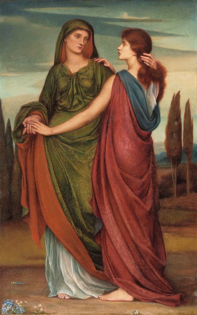 Naomi och Ruth, 1887 av Evelyn De Morgan