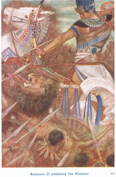 Ramesses EE besegrar Khitans (Black Litho) av Evelyn Paul