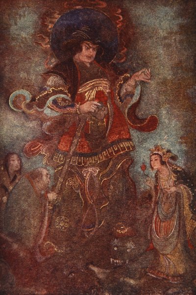 Susa-no-o och Kushi-nada-hime, illustration från "The Myths and Legends of Japan" av F Hadland Davis av Evelyn Paul
