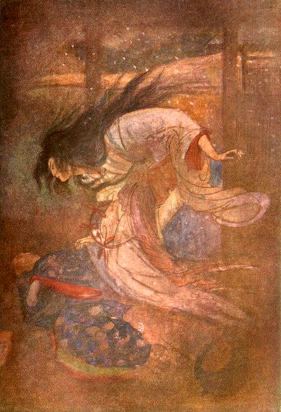 "Yuki-Onna, snöns dam", 1912. av Evelyn Paul