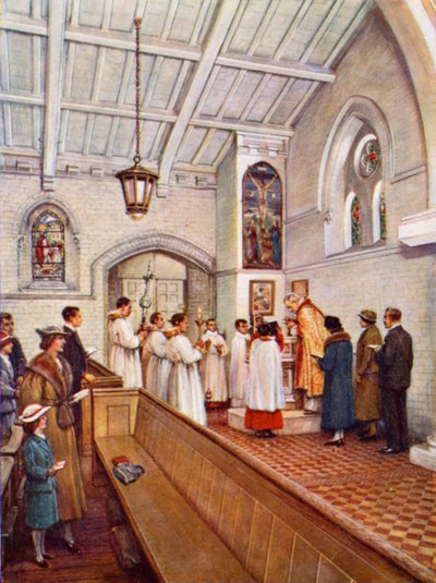 "Döpa alla nationer" (färg litho) av Evelyn Stuart Hardy