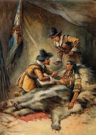 Illustration för de unga pilgrimerna av Evelyn Stuart Hardy