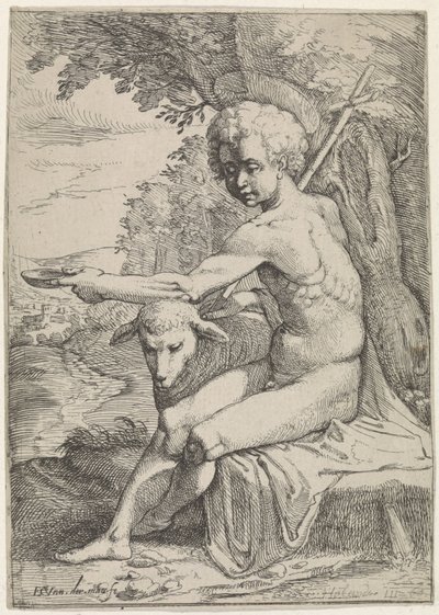 Johannes Döparen i öknen av Everard Crynsz. van der Maes