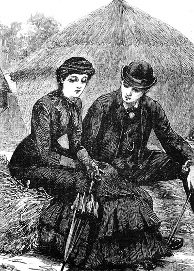 Ett ungt par som sitter tillsammans av Everard Hopkins