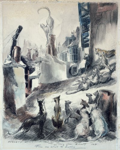 Alley Cats av Everett Shinn