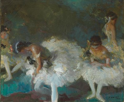 Dansare bakom scenen av Everett Shinn