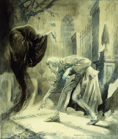 Spöket av julen som ännu inte kommit: Ebeneezer Scrooge av Everett Shinn