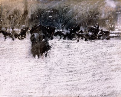 Parken på vintern av Everett Shinn