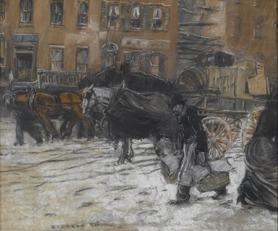 Vinter på 21st Street, New York av Everett Shinn