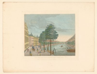 Utsikt över Herengracht vid Spiegelstraat i Amsterdam Vue du Heere-Gracht, pris du Spiegel-Street jusqu