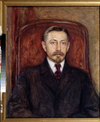 ""Porträtt av författaren Ivan A. Bunin (1870-1953)"" Målning av Evgeni Iosifovich Bukovetsky (1866-1948) 1919 Statens konstmuseum, Odessa av Evgeniy Iosipovich Bukovetsky