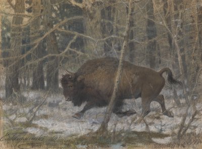 Träbisonen av Evgeny Alexandrovich Tichmenev