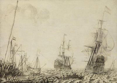 Fartyg nära en hamn av Experiens Sillemans
