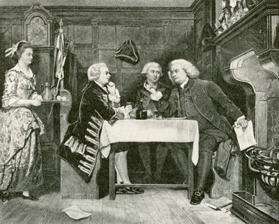 Johnson, Goldsmith och Boswell på Mitre Tavern av Eyre Crowe