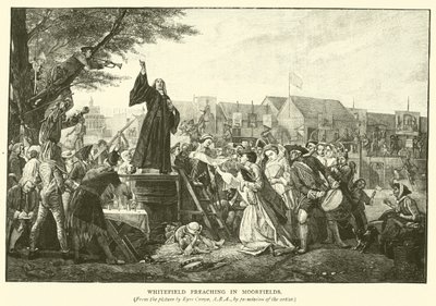 Whitefield predikar i Moorfields av Eyre Crowe