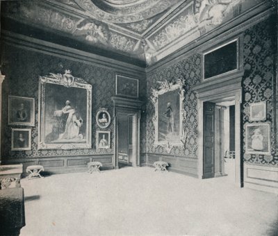 Drottning Carolines salong, vid Kensington Palace, c 1899, 1901 av Eyre and Spottiswoode