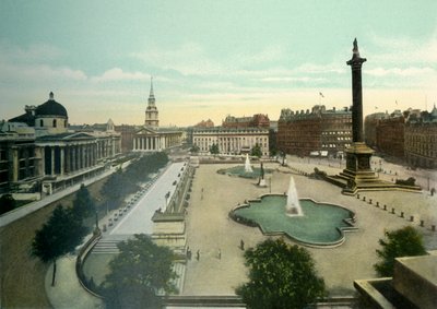 Trafalgar Square, ca 1900-talet. av Eyre and Spottiswoode