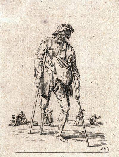 Beggar (engraving) av F.D.B. Monogrammist